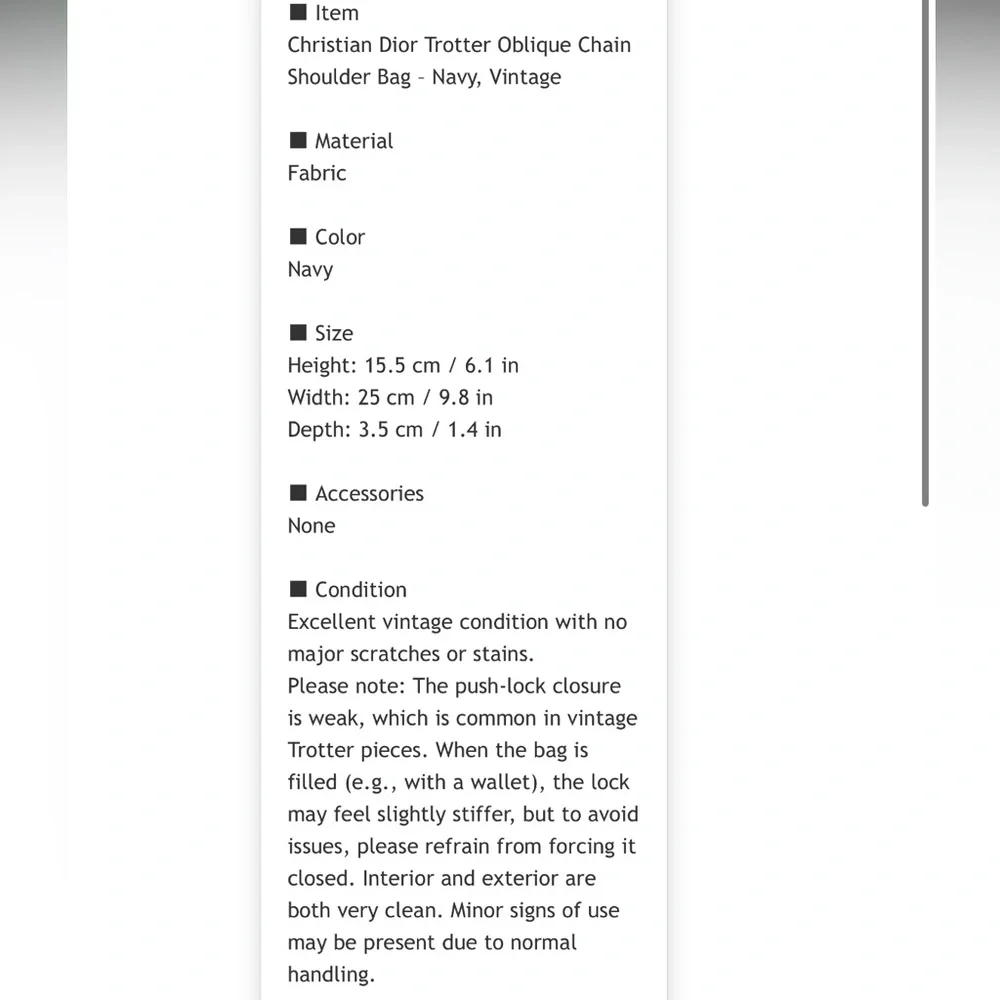 Dior Navy Blue Clutch Bag - Picture 16 of 16